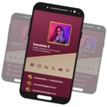 profile of a women displayed on mobile