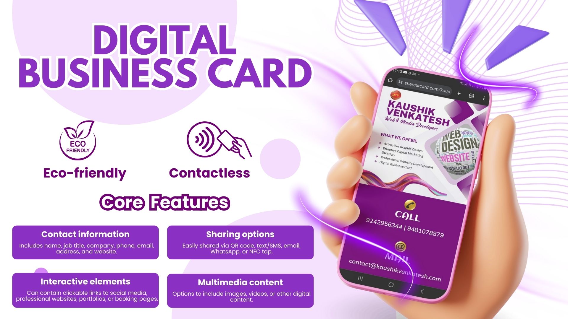 Digital Business Card Share Ur Card